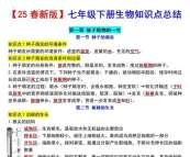 七年级下册生物知识点总结