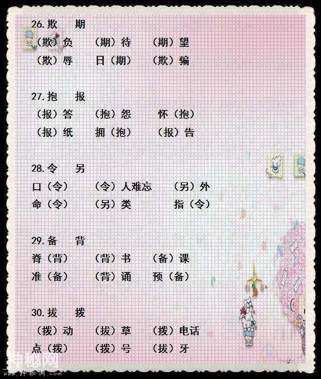 小学班主任直言：全班语文最低分97, 只因6年吃透这9张图，珍藏-7.jpg