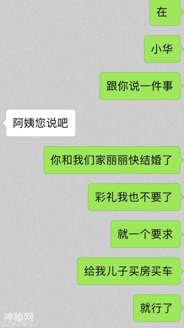 准女婿，彩礼不问你要了，你给我儿子买套房再加一辆车-1.jpg