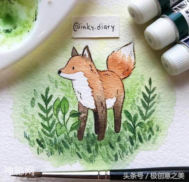 带你欣赏一组超治愈的动物水彩插画-6.jpg