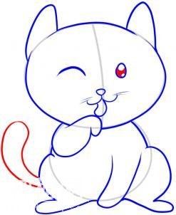 小狗、小猫、毛毛虫等可爱动物简笔画，适合3岁到7岁小朋友画画！-7.jpg