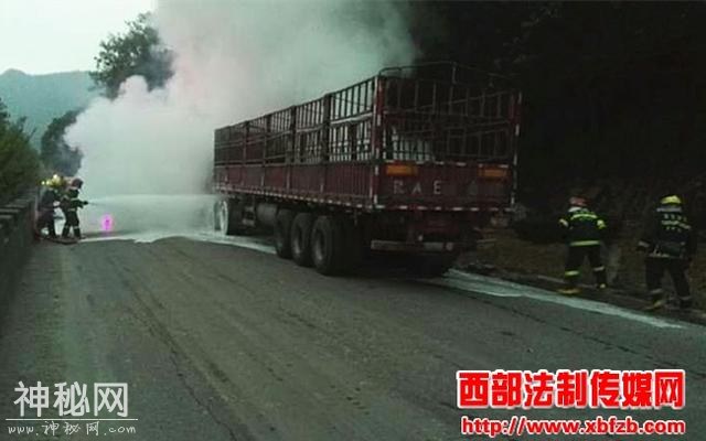 货车突然起火 科技强警显“身手”-2.jpg