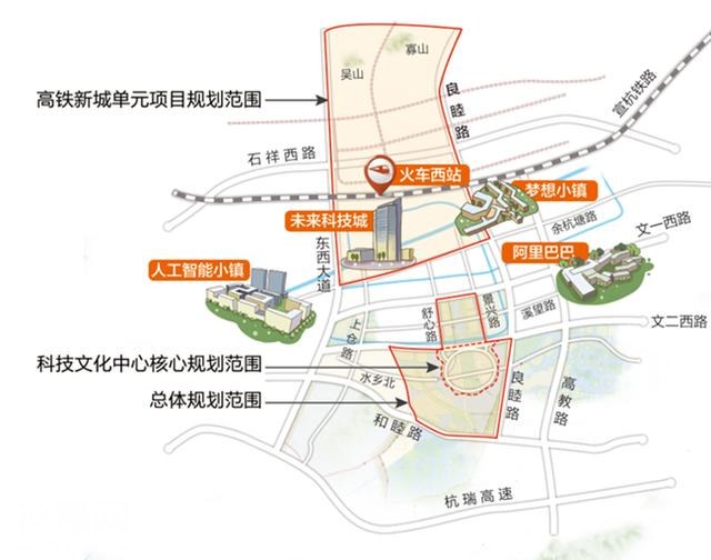 高铁新城今年开工，将媲美钱江新城丨城西科创大走廊中部将建杭州城西科技文化中心-1.jpg