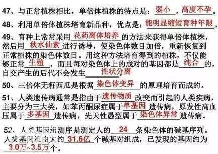 高中生物：150个必考重点，打印出来早晚背一遍，3年一分不扣！-21.jpg