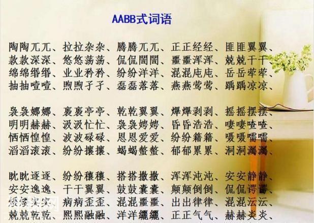 小学AABB+ABAB+ABAC最全词汇汇总！不用买任何资料，次次100分！-4.jpg