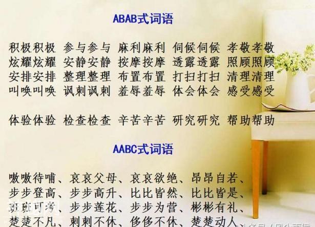 小学AABB+ABAB+ABAC最全词汇汇总！不用买任何资料，次次100分！-10.jpg
