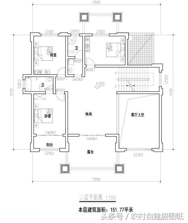 5款带堂屋农村别墅设计图，2款三层，3款二层，哪款最吸引你？-17.jpg