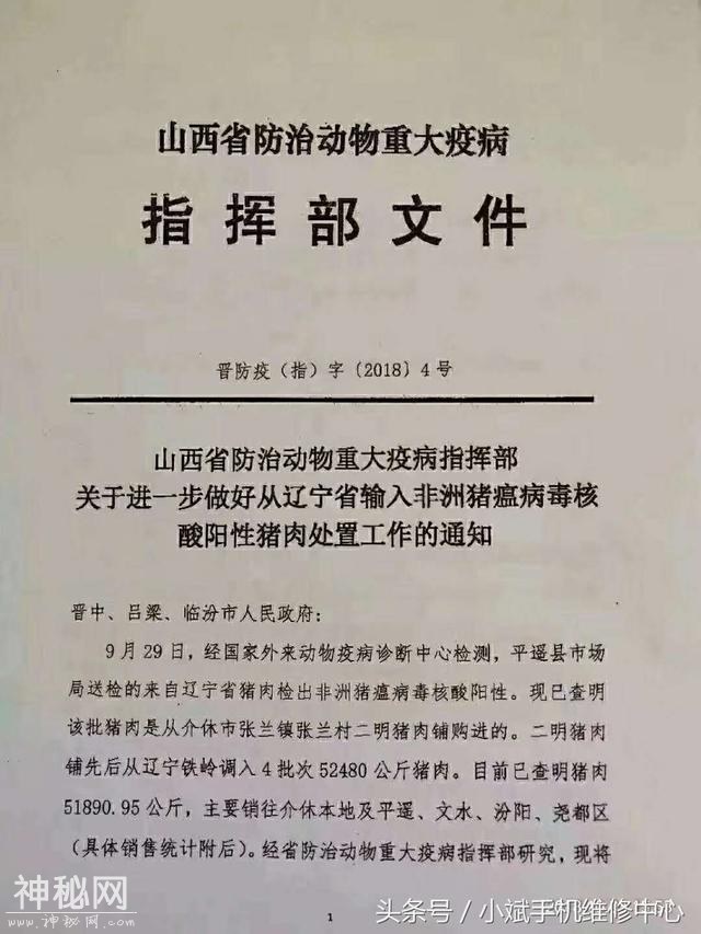 非洲猪瘟病毒从辽宁流入晋中，吕梁，临汾了！山西人注意啦-1.jpg