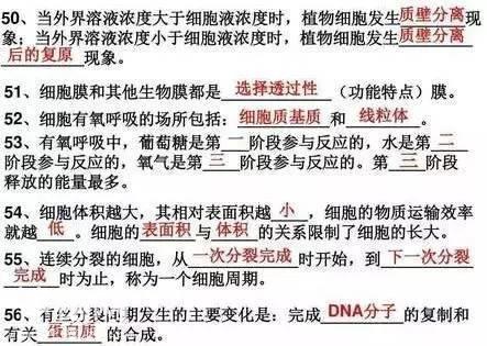 高中生物：必考重点（完整版），孩子早晚背一遍，3年一分不扣！-9.jpg