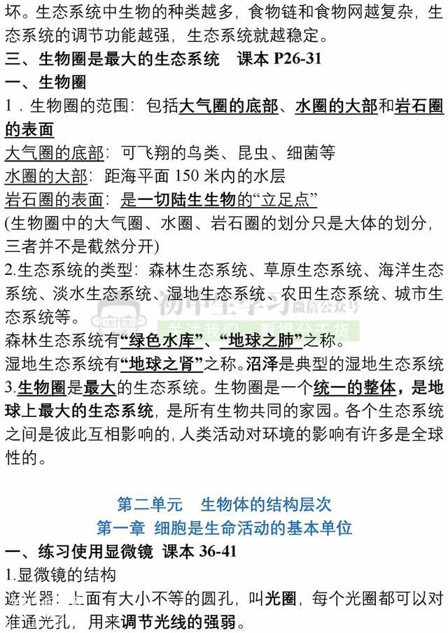 7年级生物上学期期末考试必备复习提纲！期末提分超有用，赶紧背-4.jpg