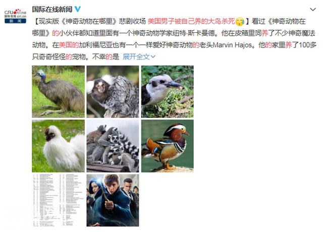悲剧！美国男子被自己养的鸟杀死，他的100只神奇动物将被拍卖-1.jpg