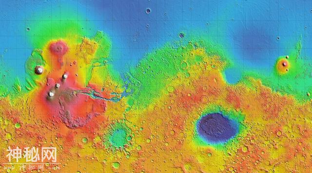 小行星撞击引发300米高海啸，巨浪冲击火星形成独特“拇指指纹”-5.jpg