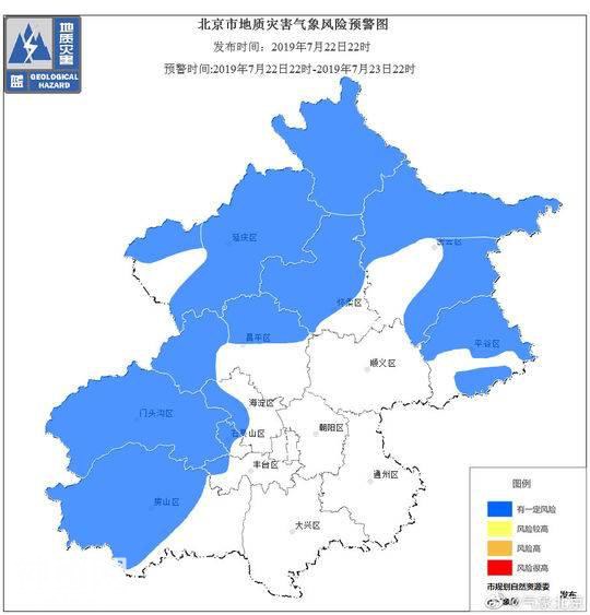 北京发地质灾害气象风险预警，未来24小时可能发生泥石流-1.jpg