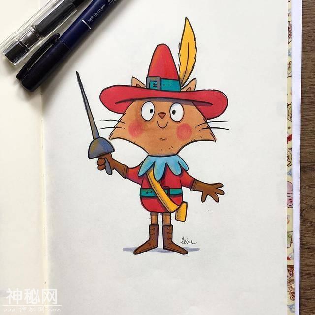 一组超可爱的卡通小动物插画，感觉整个心都要被萌化了-14.jpg