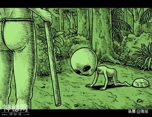 放映机漫画：落难的外星人被野人绑在了烧烤架子上-8.jpg