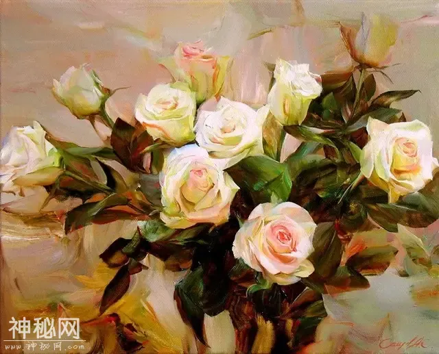 俄罗斯艺术家Aydemir Saidov的人体绘画，花间的美丽少女-33.jpg