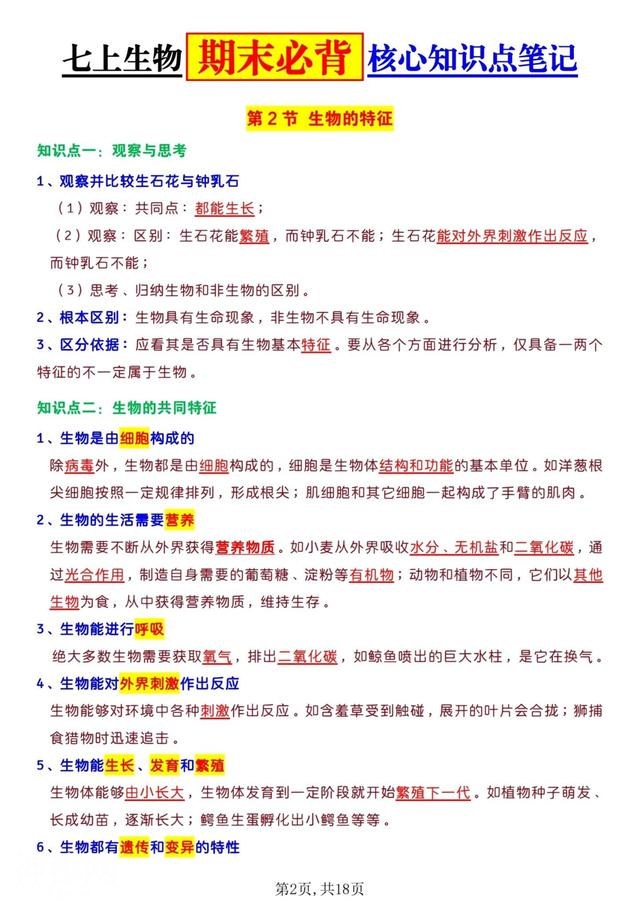 生物老师，把24年七上生物期末复习55个核心知识点，做成抢分答案-2.jpg